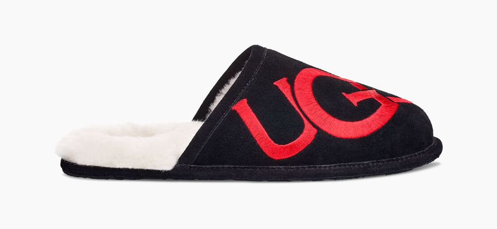 Ugg Slippers Canada - Ugg Men's Scuff Logo Black